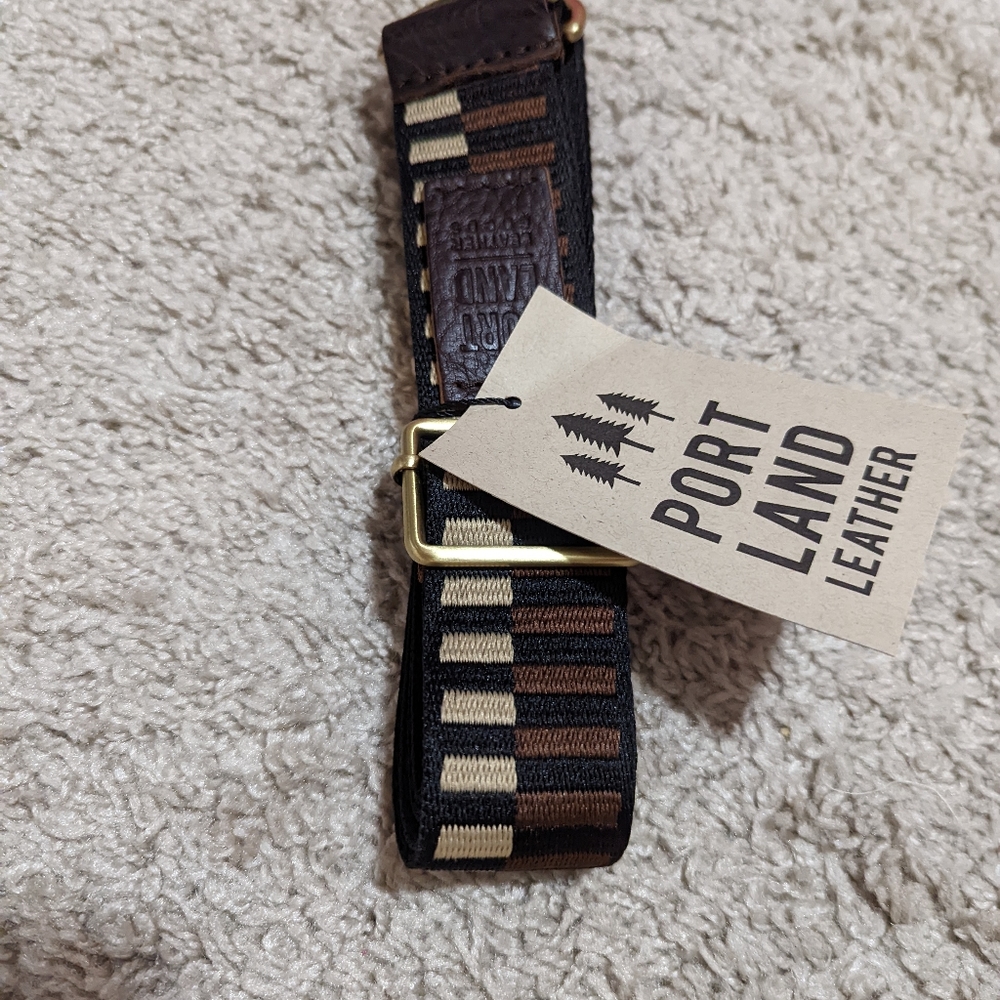 Portland Leather Goods - Modern Black - adjustable Fabric Strap - new